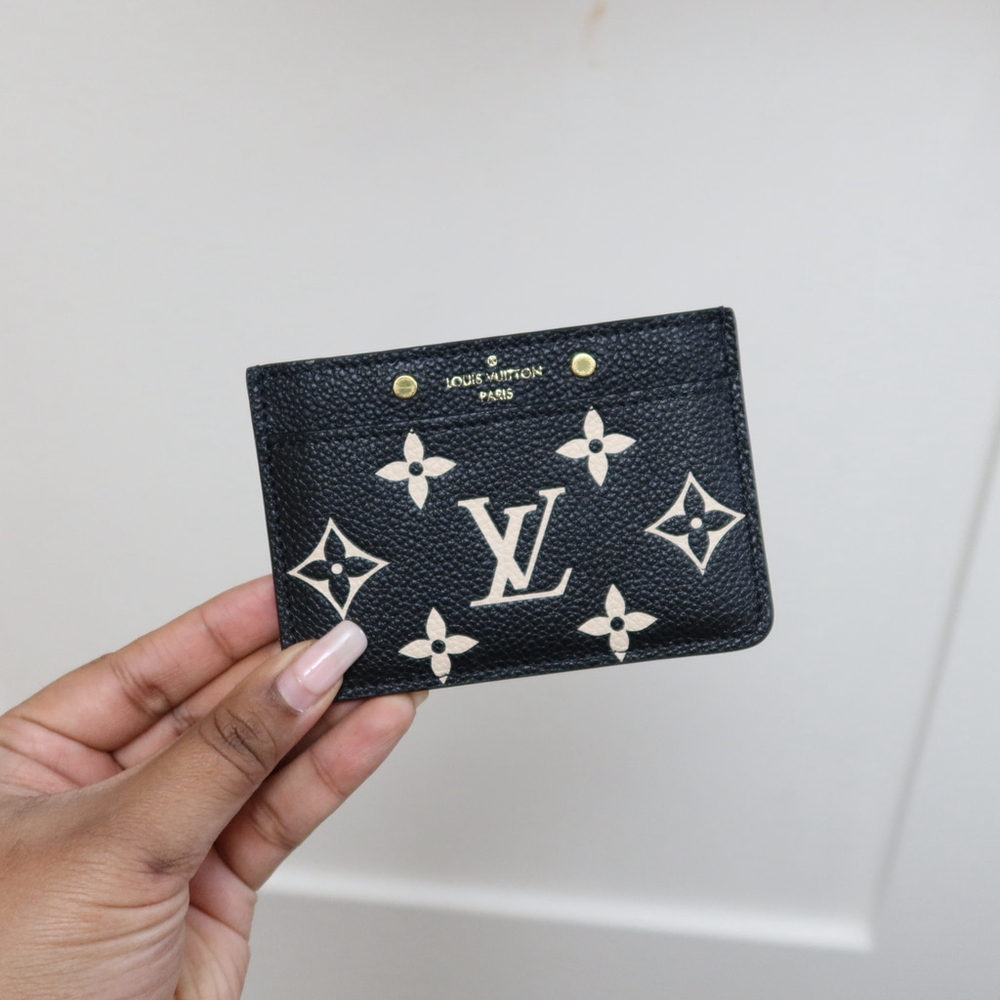 Louis Vuitton Black & Cream Monogram Card Holder - Picture 4 of 16